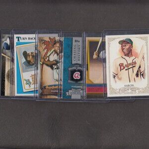 Hank Aaron 6 Card Lot Baseball Cards | NM or Better | Braves | All Topps (6)
